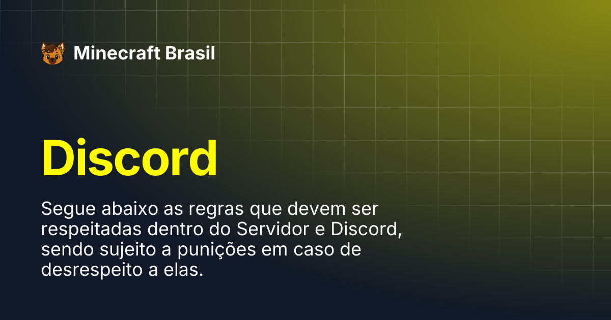 Discord | Minecraft Brasil
