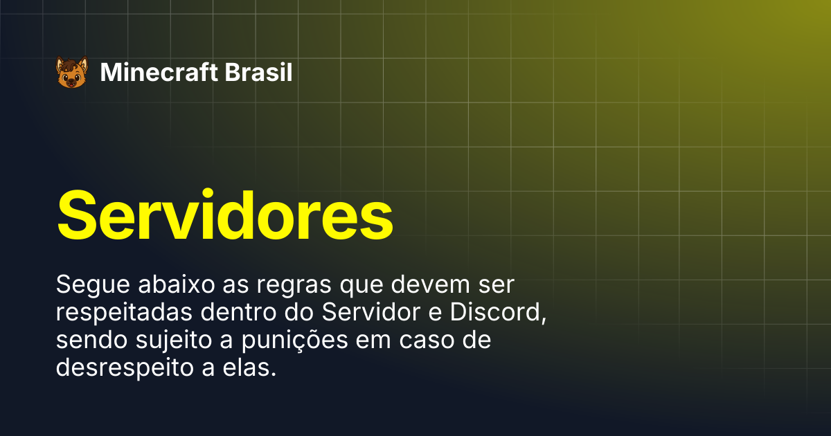 Servidores | Minecraft Brasil